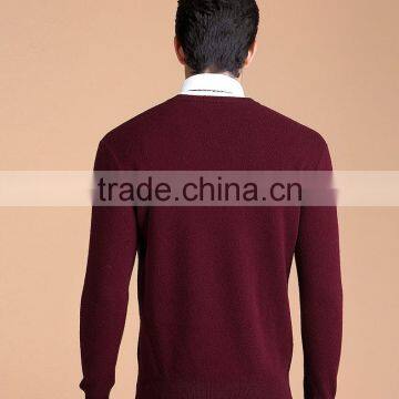 Winter Machine Knitting Wool Yarn for V-neck Men Pullover Knitting Wool ,high Quality Knitting Wool Yarn Men Pullover Sweater photo-2