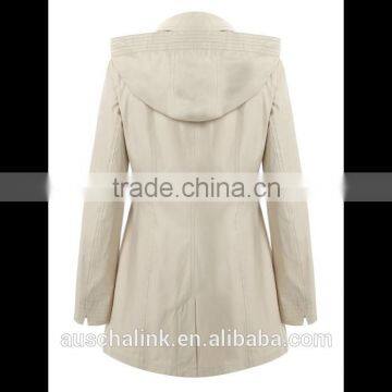 Best Selling Ladies Korean Cotton Hooded Toggle Jacket Wholesale photo-4