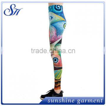 KX016 Polyester Women's Novelty Leggings With Colorful Eye 2017 photo-5