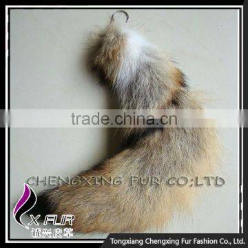 CX-R-34 Wholesale Lovely Fox Fur Tail Keyring Promotion Custom Keychain