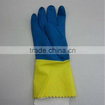 CE Certified Bi-colored Natural latex gloves working gloves