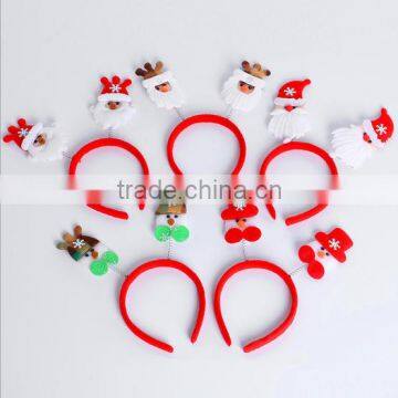 Christmas series toys soft plush hairband Cute snowman & Santa Claus hair jewelry for 2016 Christmas promotion gifts