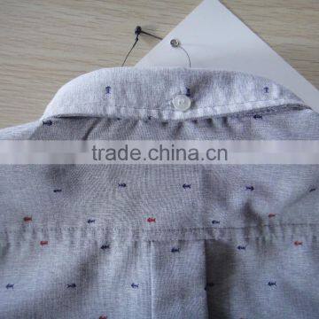 TC Fabric Printed Stand Collar Boys Shirt Long Sleeve photo-5