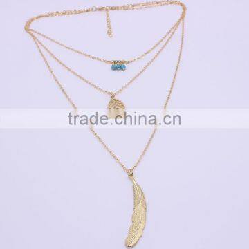 Zm35137a Woman Jewelry Necklace 2017 Fashion Layer Chain Statement Necklace