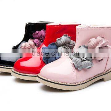 zm40342b cheap plus size shiny leather winter snow boot children warm shoes