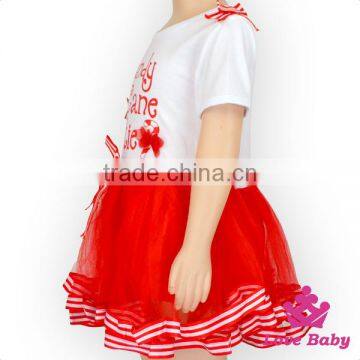 48BQA132 Yiwu Lovebaby Cotton & Chiffon Wholesale Christmas Dress Candy Cane Cutie Print Front Chiffon Dresses With Sleeves photo-3