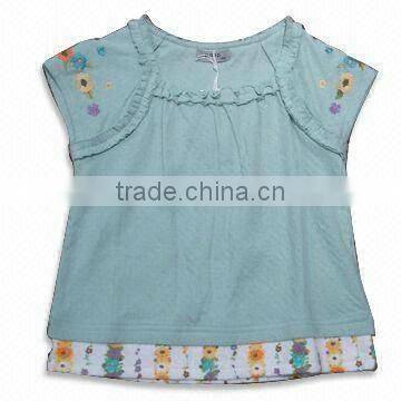 Children's T-shirt with Short Sleeves, Made of 100% Cotton