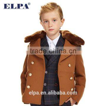 ELPA Fashion Tan Kid's Coats Warm Winter Wool Overcoat