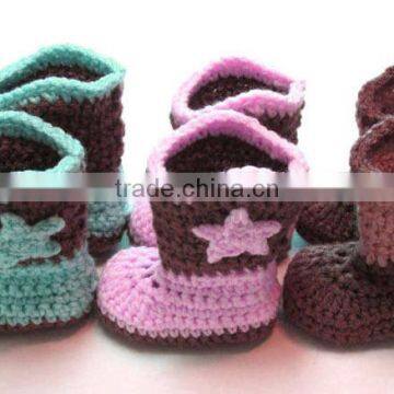 Most Popular Hand Crochet Free Knitting Pattern Baby Shoes photo-4