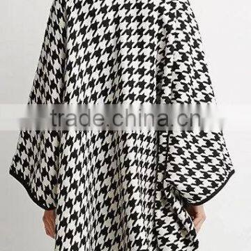 Runwaylover EY1049C Wholesale New Winter Fashion Cashmere Cape Poncho Women Duffle Coat photo-4