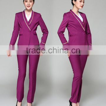 Juqian OEM Factory Price Air Hostess Costume Cotton Asia Air Hostess Airline Flight Attendants Uniforms Wholesale photo-5