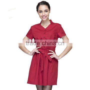 Good Quality China Unisex Cotton Sexy Restaurant Waitress Dress Uniform photo-5