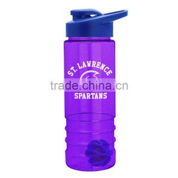 USA Made 24 oz Tritan Salute Shaker Bottle With Drink-Thru Lid - BPA-free, features a mixing ball and comes with your logo