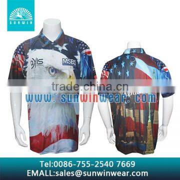 wholesale high quality fashion short sleeve tournament fishing shirts