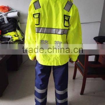 High Reflective Oxford Waterproof Breathable Raincoat Safety Clothes With Pockets photo-3
