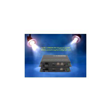 KVM fiber optic extender，support HDMI&USB&IR signals transmission over 1 fiber to 100KM for remote video conferencing