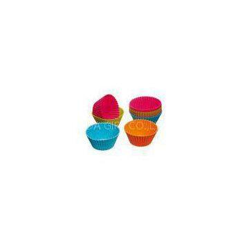Colorful Cupcake Silicone Baking Cups , Silicone Baking Mould