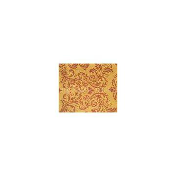 Plumply Flower Printed Faux Leather Upholstery Fabric With Non Woven Backing