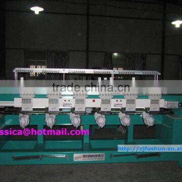 fs 906 6heads cap tubular t shirt and flat computerized embroidery machine