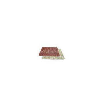 Waterproof Square Rectangular Plastic Rattan Table Mat Hand Woven