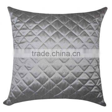 BOX QUILTED GRAY BED & SOFA CUSHION COVER
