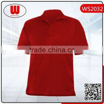 work short sleeve red polo shirt