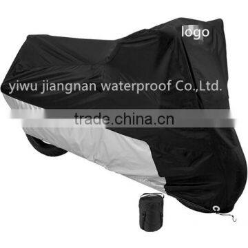 chin wholesale L 190T Polyester black and white color motorcycle cover