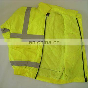 Security Protection Roadway Safety Waterproof Oxford Fabric Yellow Good Quality on Sale EU Market High Visibility Jacket photo-4