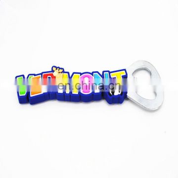 customized literal souvenir stainless steel bottle opener, handmade plastic bottle opener