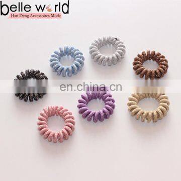 yiwu hair accessory neon color telephone elastic band