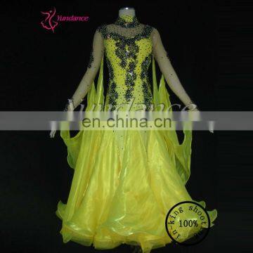 High-end Sexy Elegant Dancing With The Stars Dresses Yellow B-1152