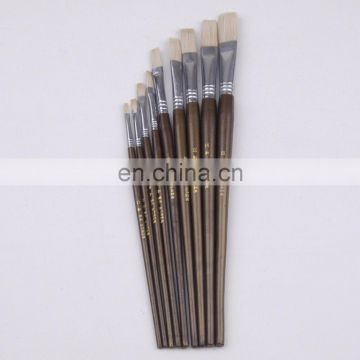 High quality bristle painting brush with short wooden handle