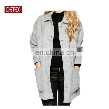 European Women Fashion Casual Wool Coat With Ponit Collar