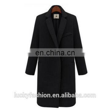 2017 BAIYIMO Women's Winter Jackets Coats Single Button Elegant Warm Thicken Long Women Coat photo-2