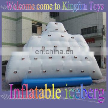 funny beach inflatable iceberg climbing wall/ inflatable floating iceberg