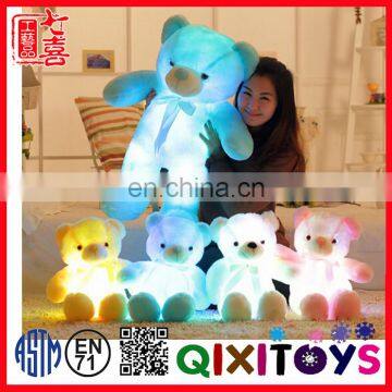 2017 toys bear shaped light up toys plush stuffed baby toys