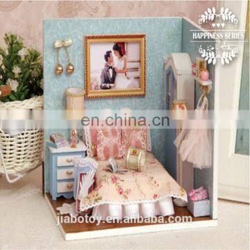 DIY Girl Toy House Cute Doll House With Light And Simulation Furniture With Doll in China Manufacture Factory Cheap Prcie