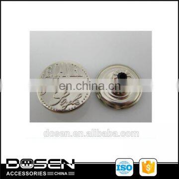 High quality fashion jewelry wholesale jean buttons zamak material make in china