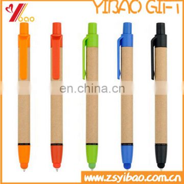 Cheap custom print logo stylus on paper / screen touch ball point pen for ipad