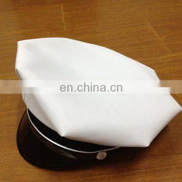 multilateral white uniform short peak cap