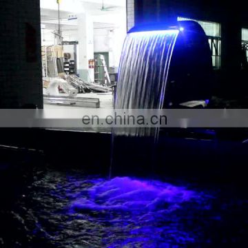 Customized Design Stainless Steel Swimming Lighted Pool Waterfall