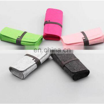 Red Color Glasses Display Bag Sunglasses Storage Organizer Felt Eyewear Pouch photo-5