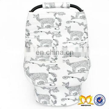Multi-Use Stretchy Nursing Cover Baby Car Seat Cover Canopy Shopping Cart or Breastfeeding Cover photo-4