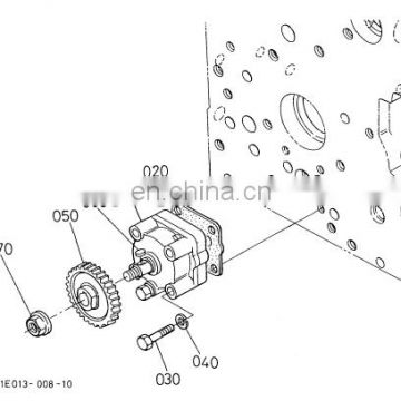 Diesel engine parts v2003 1E013-3501-0 V2003 assy pump oil