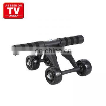 AS SEEN ON TV 4 wheels black roller ab wheel fitness equipment home