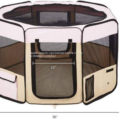 Portable Foldable Pet Exercise Pen Kennel + Carrying Case for Larges Dogs Small Puppies/Cats | Indoor/Outdoor Use Pet Cage photo-2