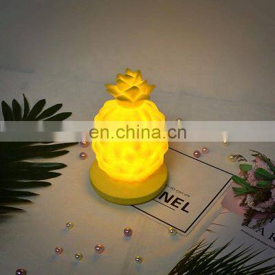 Creative Custom USB Pineapple Shaped 3D Led Night Light Lamp For Livingroom bedroom Decoration