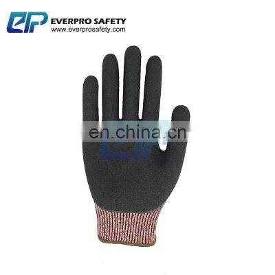 Oyster Shucking Knife 18 Gauge HPPE Cut Resistant Nitrile Sandy Coated Work Gloves With Cut F photo-3