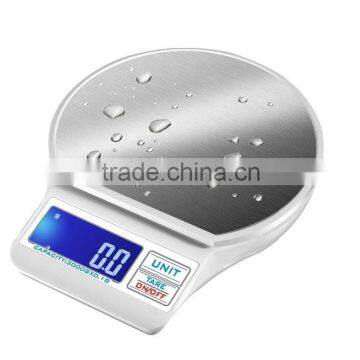 Multifunction Waterproof Digital Kitchen 5kg X 1g High Accuracy Food Scale, Silver