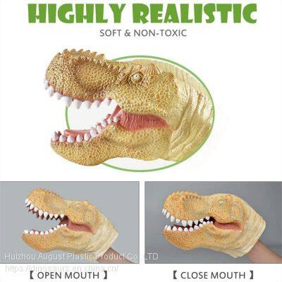 Soft Vinyl Custom Baby T-Rex Dinosaur Hand Puppet Original Design Role Play Tyrannosaurus Rex Dinosaur Toys photo-5
